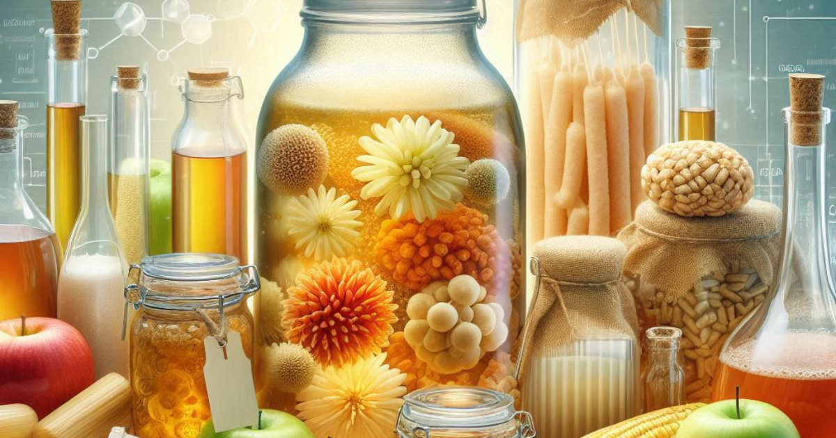 Fermentação de alimentos com ingredientes orgânicos